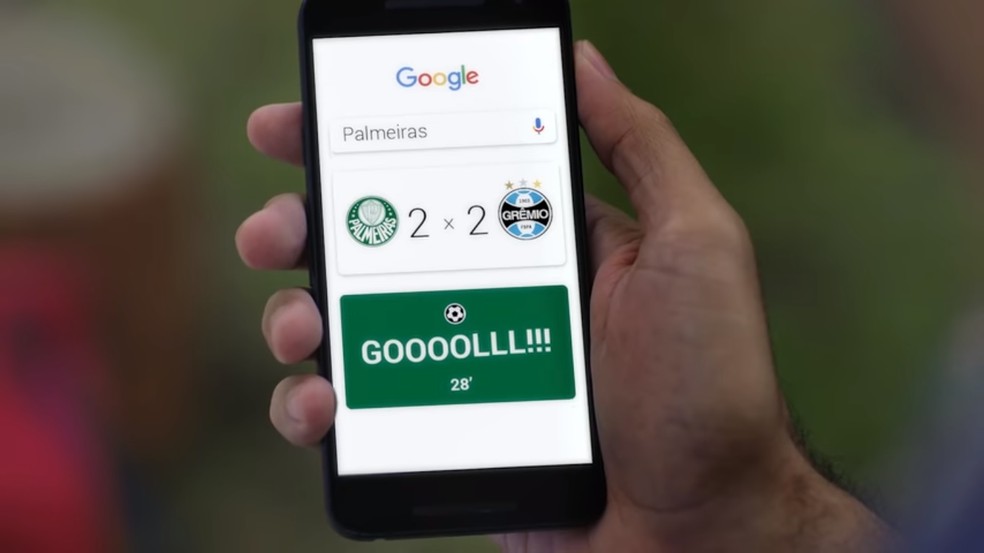 Play on Google: Follow your team's game score on the Android screen Photo: Divulgao / Google