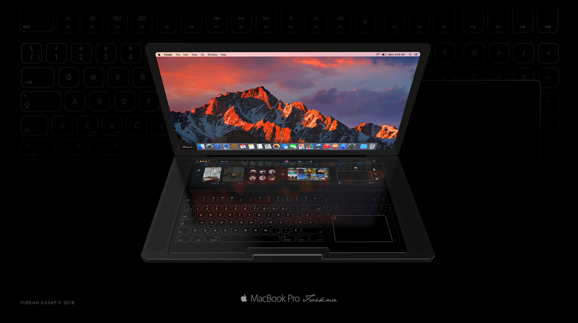 Futuristic “MacBook Pro Touch” concept eliminates physical keyboard
