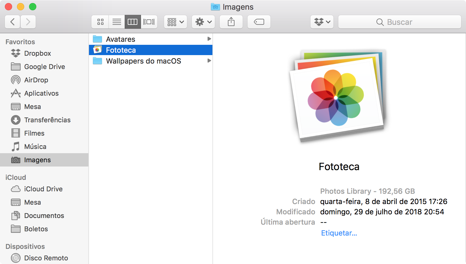 Photo Library in Finder