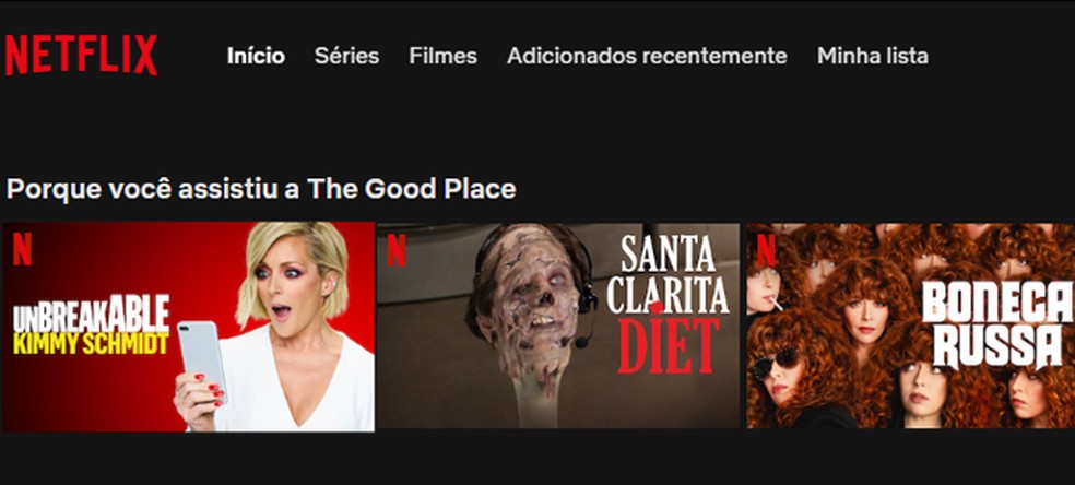 Netflix algorithm recommends titles based on your personal tastes Photo: Reproduction / Gabrielle Ferreira
