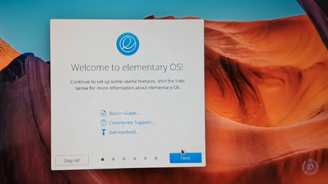 Welcome Screen do elementary OS