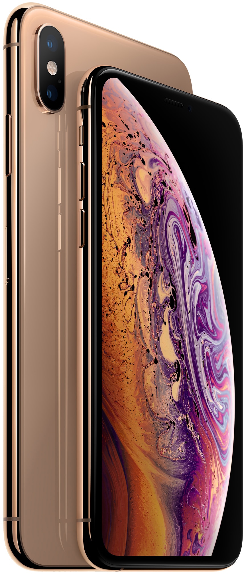 iPhone Xs and Xs Max in gold