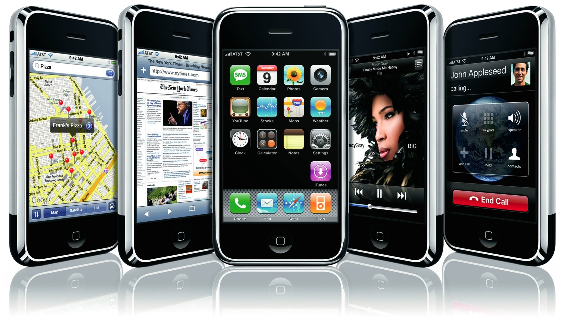Promotional image of original iPhone