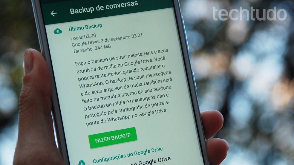 Backup lets you save WhatsApp conversations to restore later if needed Photo: Raquel Freire / dnetc