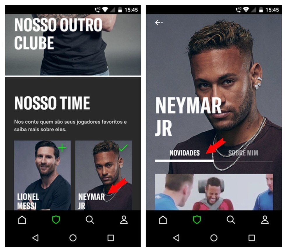OTRO brings profiles of soccer stars with news and a brief presentation Photo: Reproduction / Adriano Ferreira