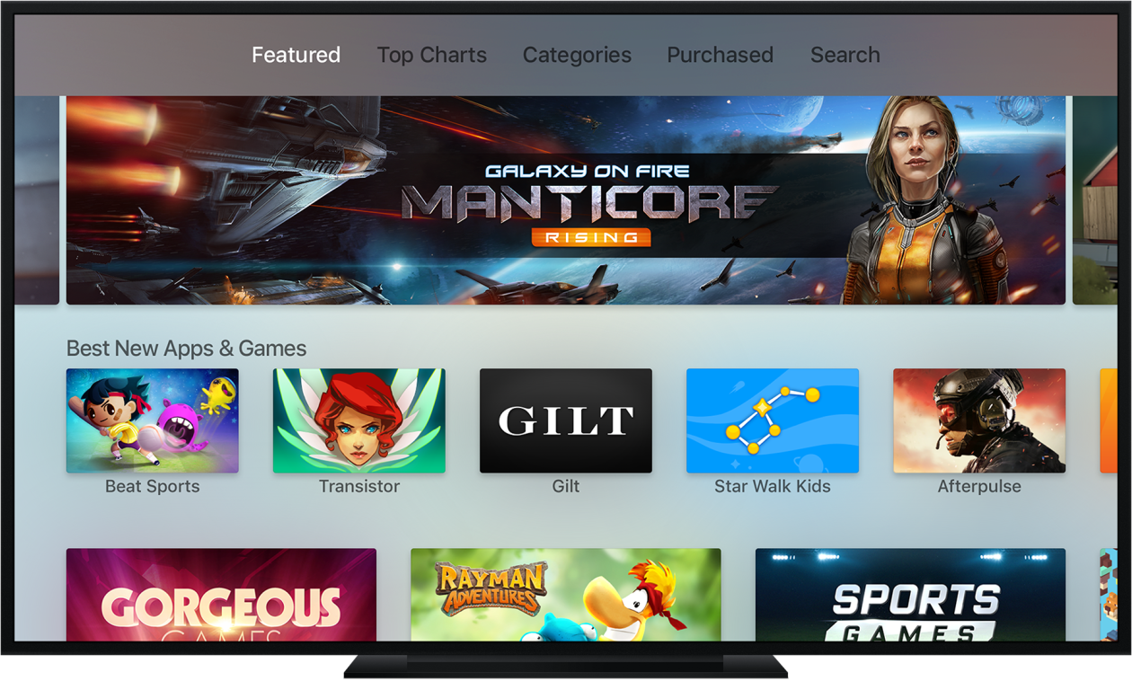 Apps exclusive to tvOS can now be purchased / downloaded by iGadgets, Macs and PCs.