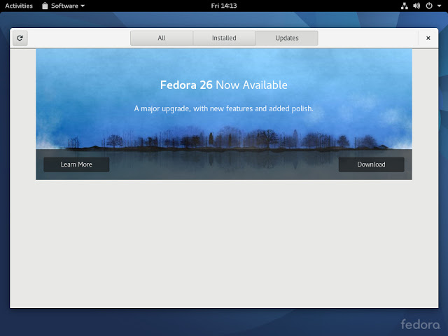 Upgrading Fedora Version 25 to 26