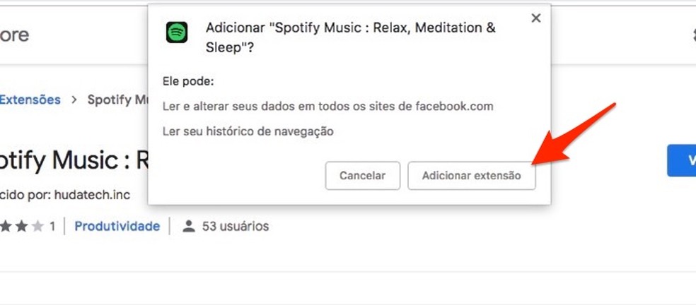 By downloading and installing the extensive Spotify Music: Relax, Meditation & Sleep on Chrome Photo: Reproduction / Marvin Costa