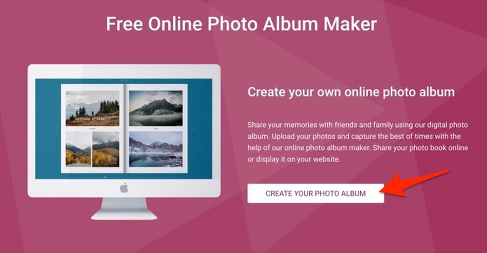 Access the digital photo album editing and creation tool at the Flipsnack Photo: Reproduction / Marvin Costa online service