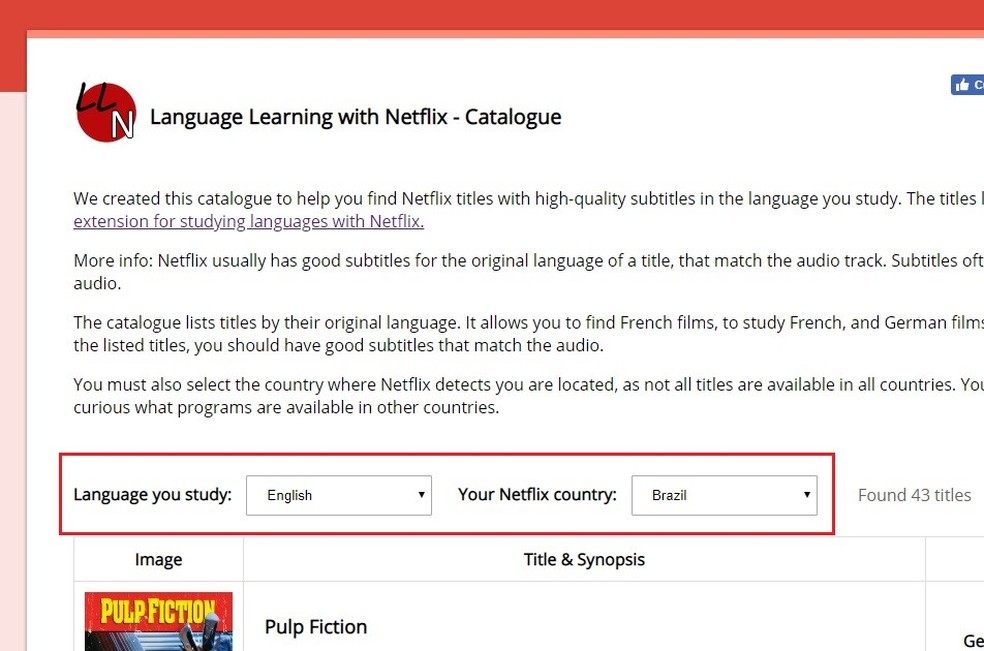 Determine the language you want to learn from the extensive Language Learning with Netflix Photo: Reproduction / Rodrigo Fernandes