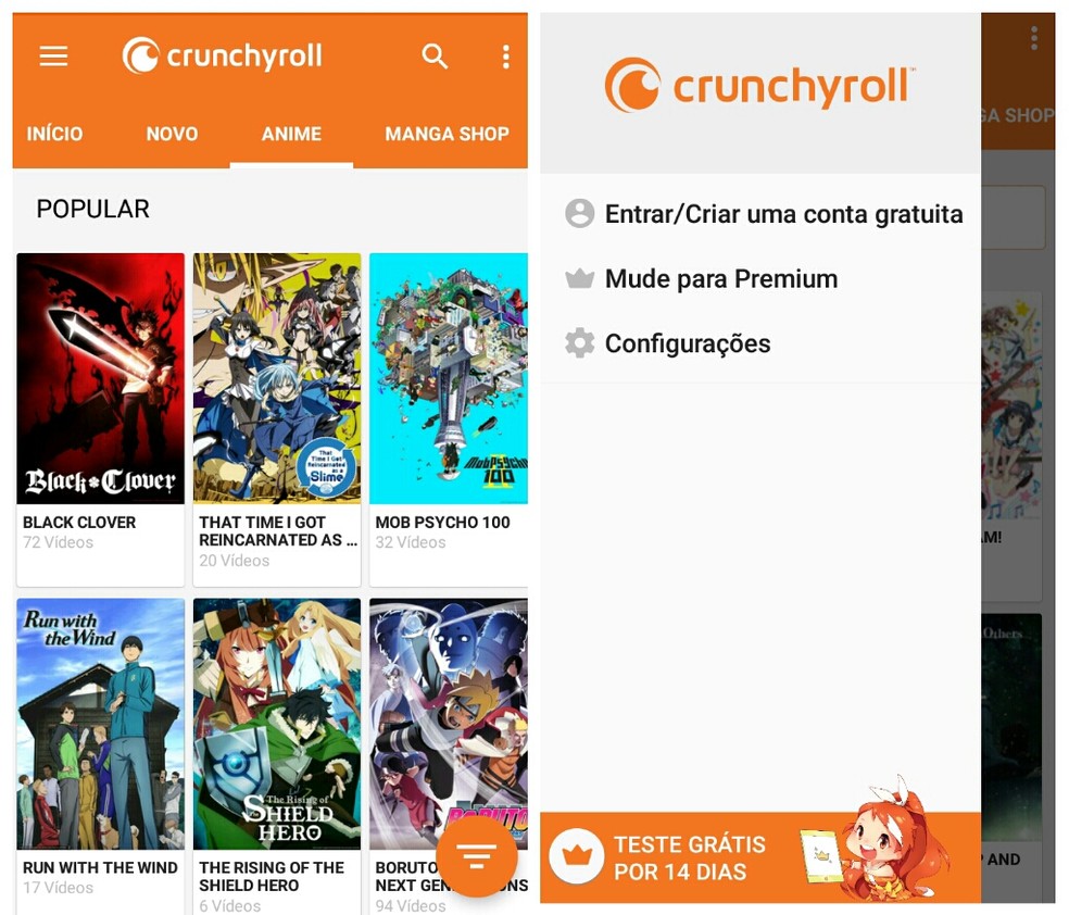 Crunchyroll leader in specialized anime streaming service Photo: Reproduction / Daniel Dutra
