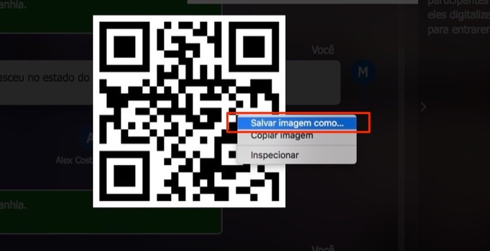 By downloading a QR Code on a PC from a Microsoft Translator conversation Photo: Playback / Marvin Costa