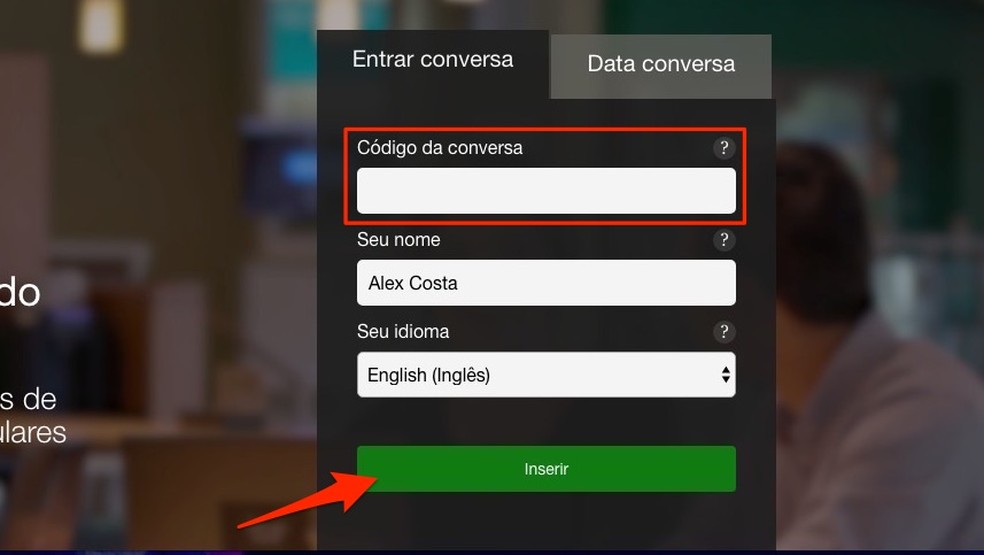 By inviting guests to access a conversation with simultaneous translation in Microsoft Translator Photo: Reproduction / Marvin Costa