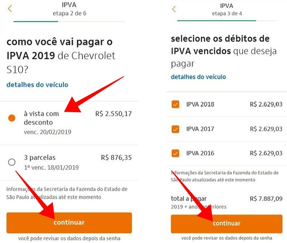 Pay IPVA view or installment by mobile through the app Ita Photo: Reproduction / Paulo Alves