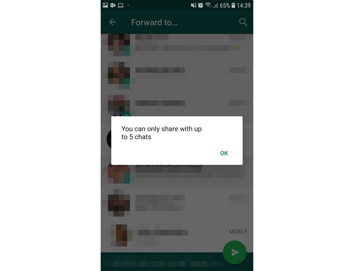 WhatsApp Limits Message Forwarding to Five Contacts | Social networks