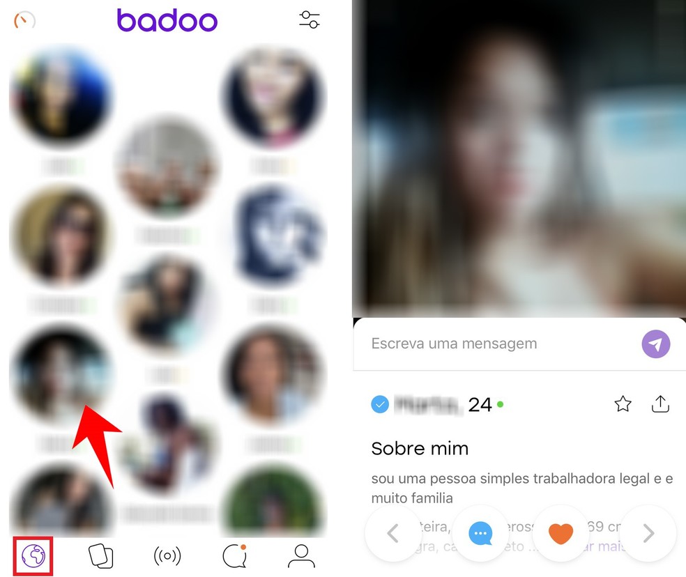 Badoo shows interesting people who are close to you Photo: Reproduction / Rodrigo Fernandes