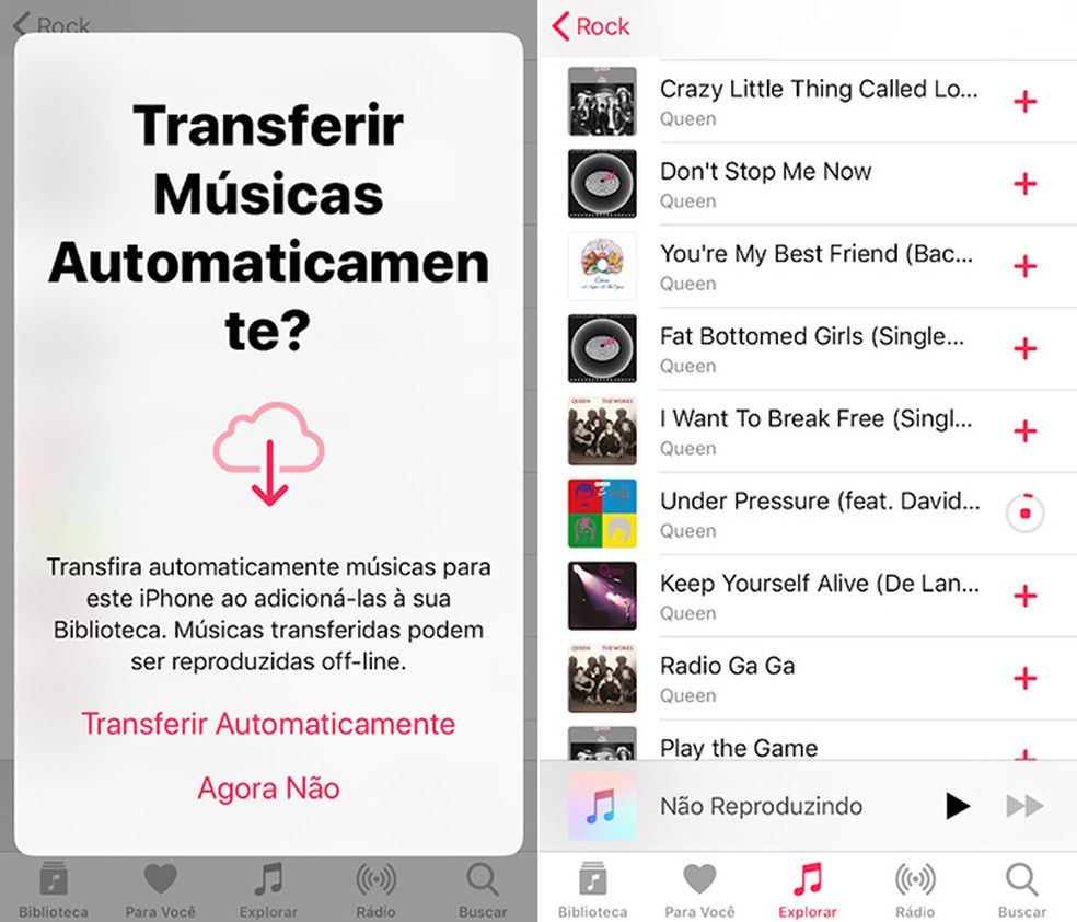In addition to being native to iOS devices, Apple Music has a catalog of 30 million songs. Photo: Playback / Amanda de Almeida