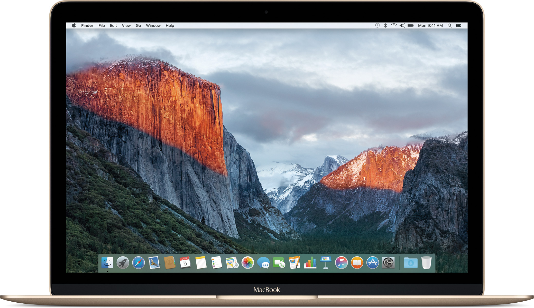 OS X El Capitan home screen on a MacBook