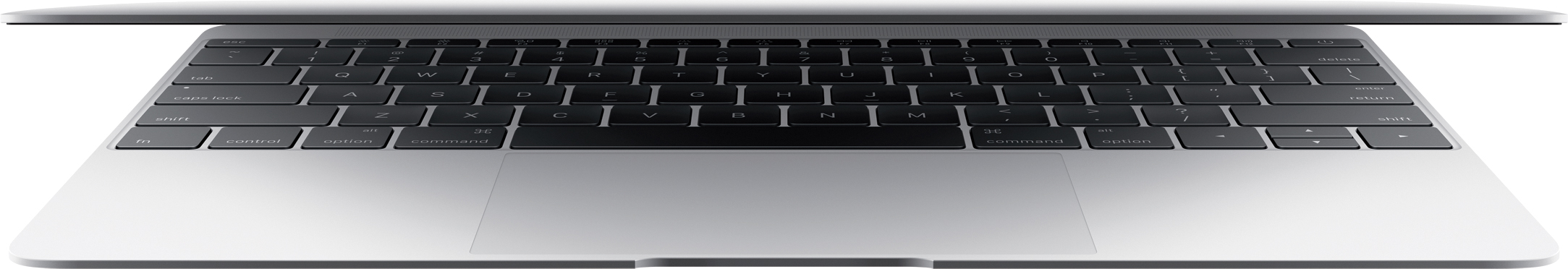 Front facing MacBook with lid open