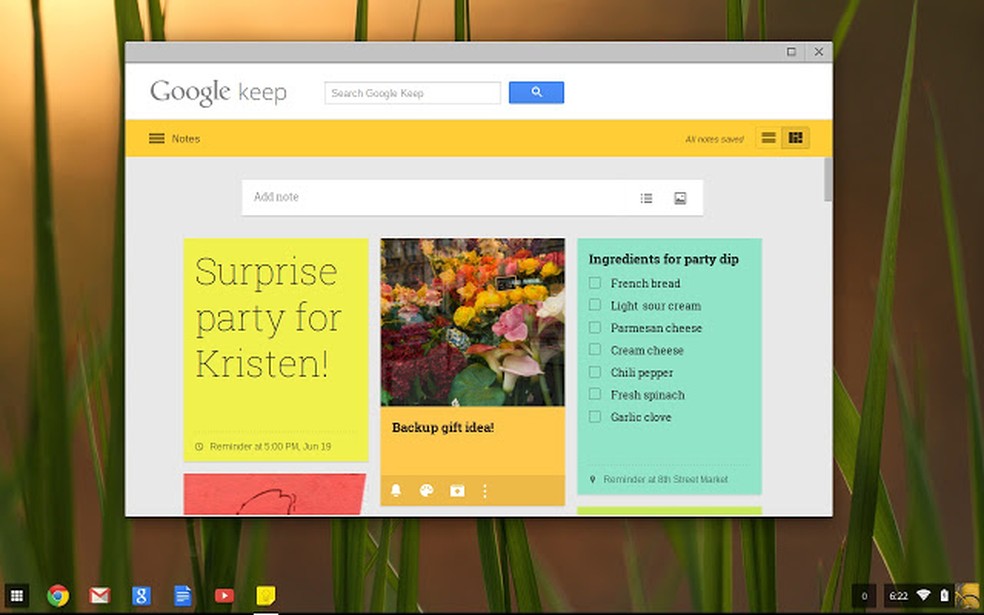 Google Keep is a Google note-taking service Photo: Divulgao / Google