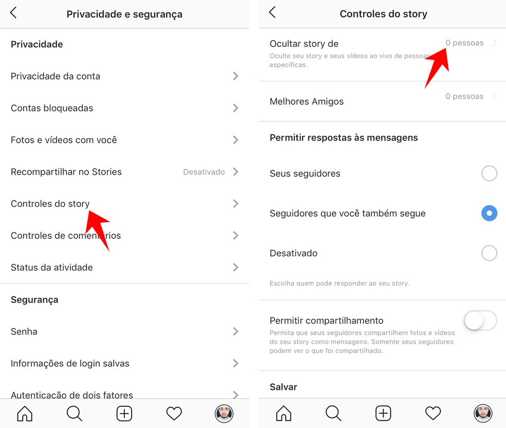 Instagram allows you to hide stories from unwanted people Photo: Reproduo / Rodrigo Fernandes