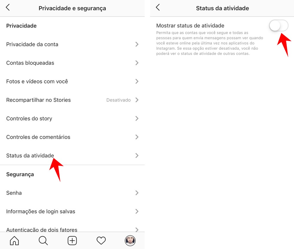 Disabling Activity Status, Instagram does not show that the user is online in the Directs Photo: Reproduo / Rodrigo Fernandes