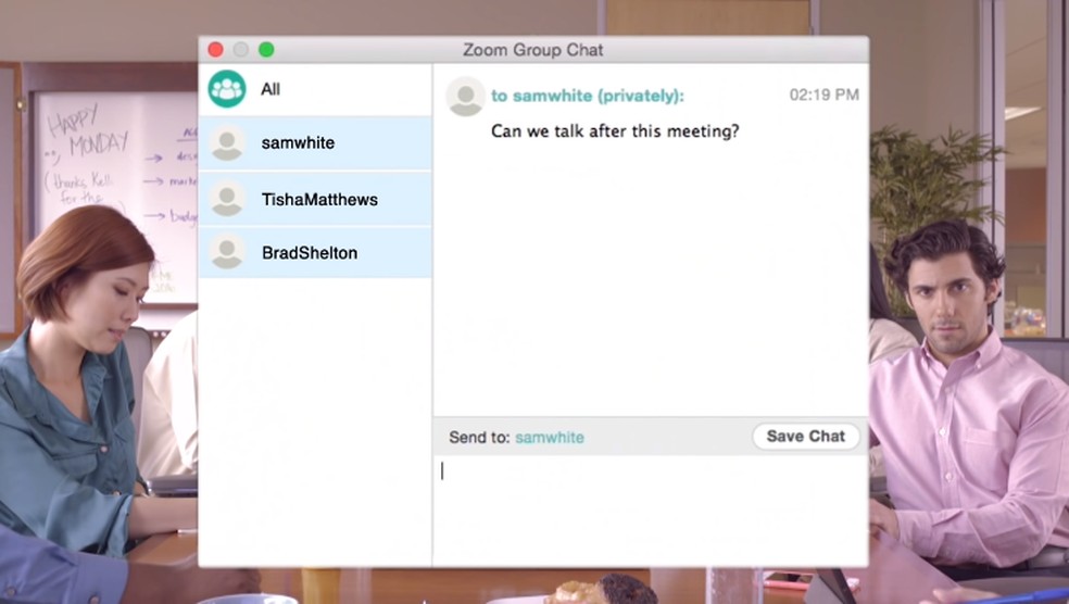 Zoom Meetings has chat, screen sharing and more functions Photo: Divulgao / Zoom