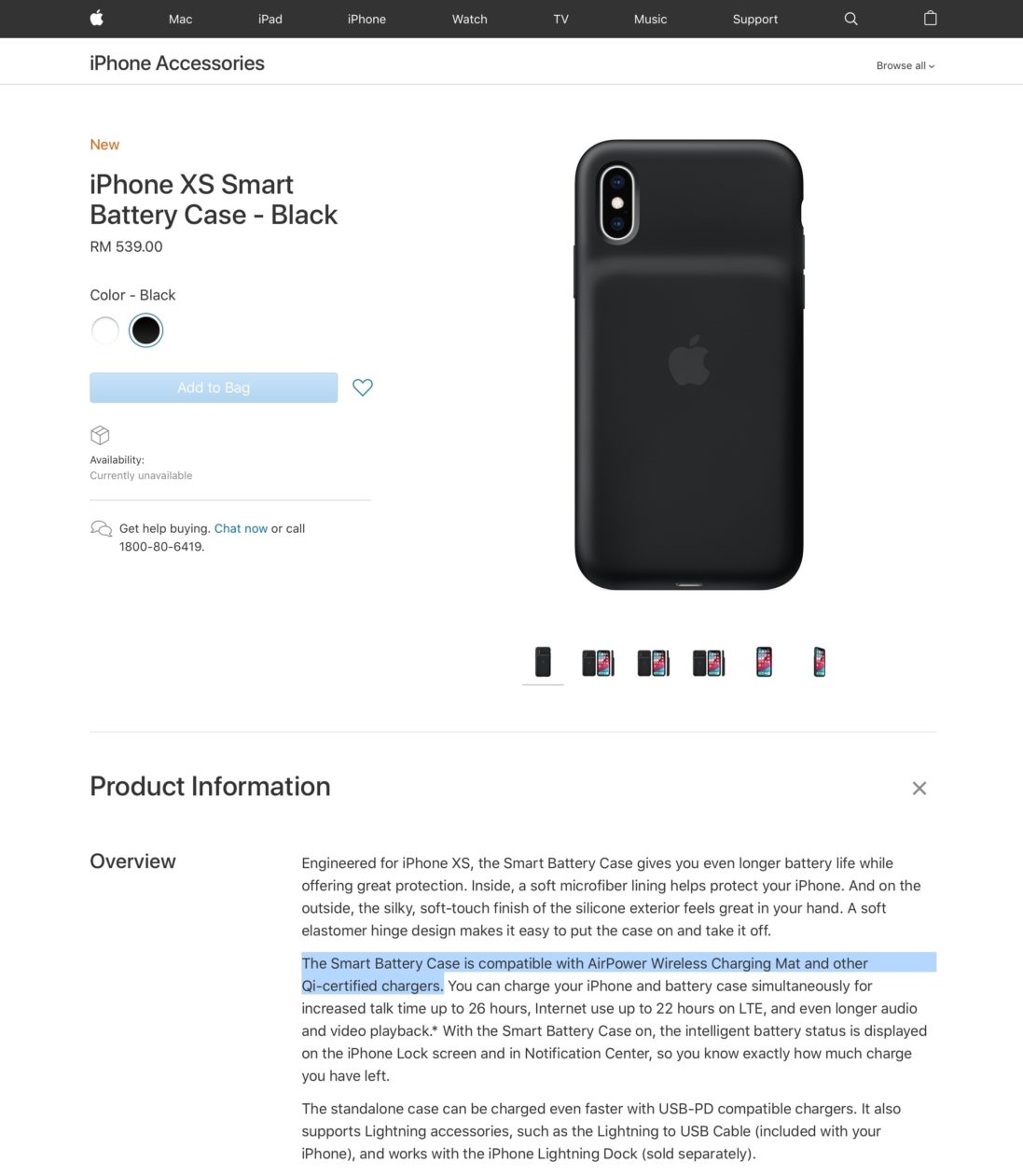 AirPower reference appears on Smart Battery Case page