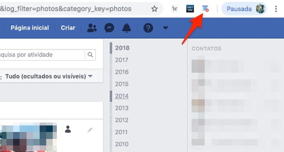 When to open the control panel of the extensive Social Book Post Manager for Chrome Photo: Reproduo / Marvin Costa