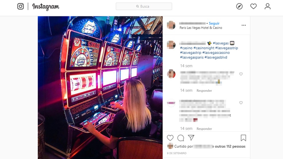 Some Las Vegas casinos prevent their visitors from taking pictures inside. Photo: Reproduo / Instagram