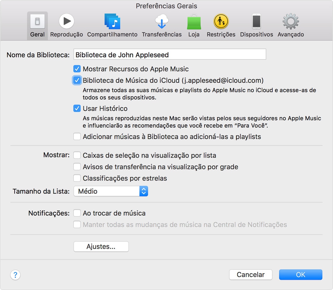 Activating the iCloud Music Library in iTunes