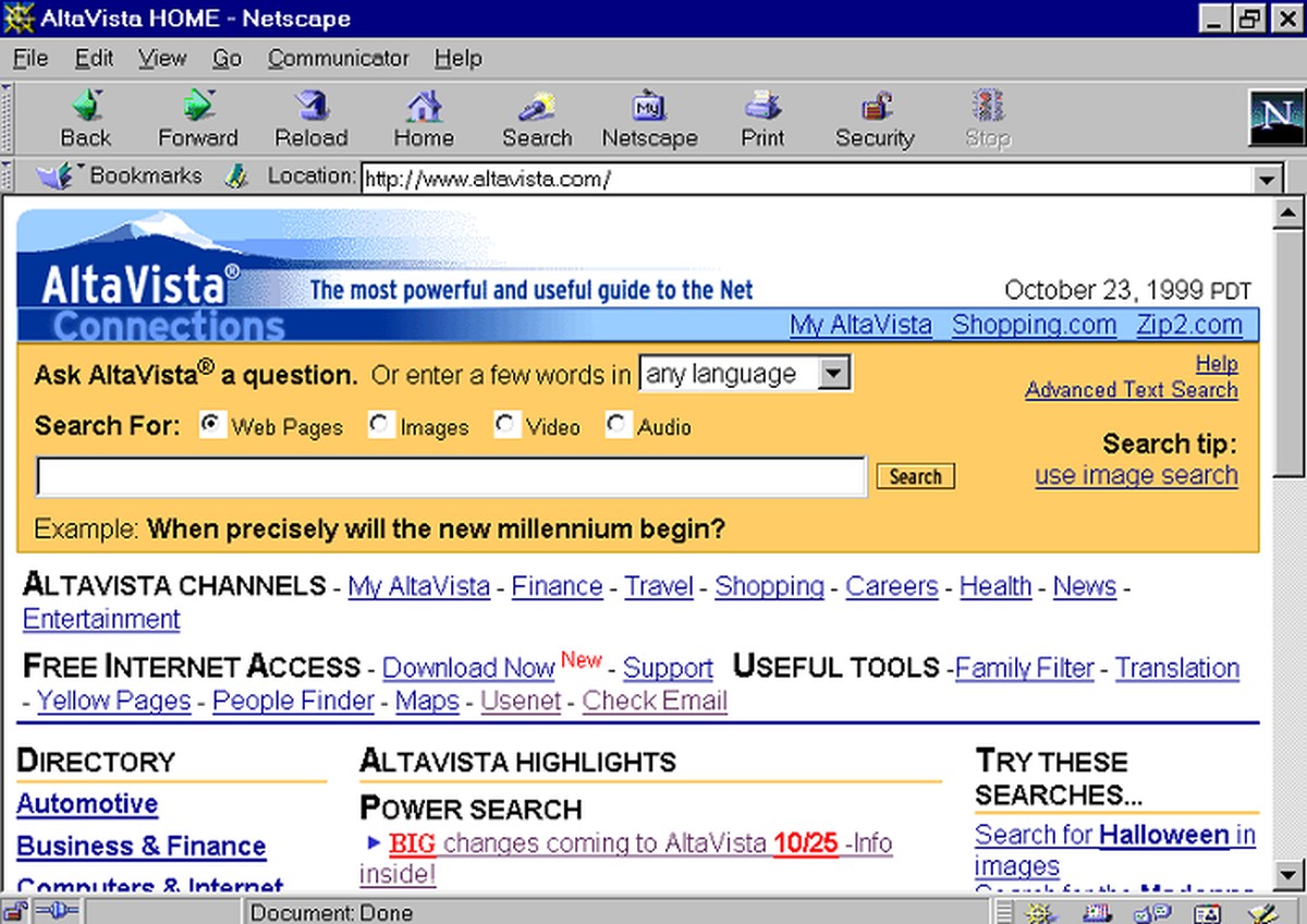 Five curiosities about AltaVista, a search engine that was successful in the 90s | Launchers and seekers