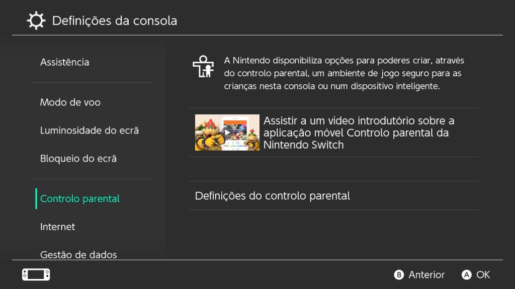 You can find the Parental Control settings directly in the Settings section of your Nintendo Switch
