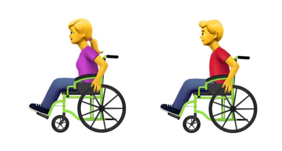 Person in a manual wheelchair Photo: Divulgao / Emojipedia 