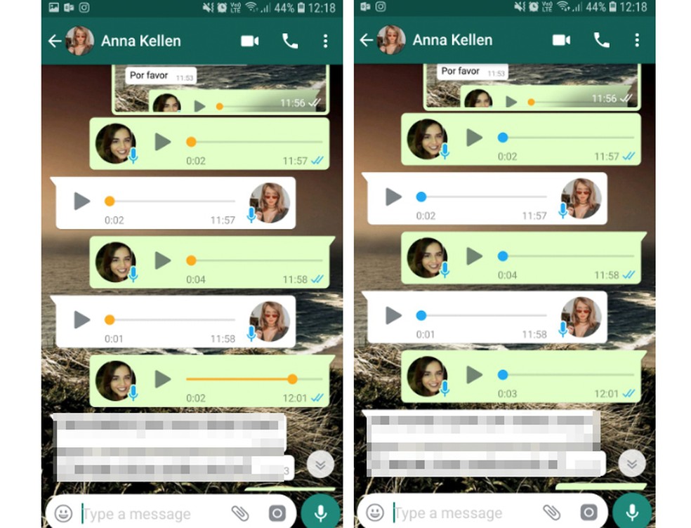 WhatsApp orange audio? Users comment on mysterious update Photo: Reproduction / Aline Batista