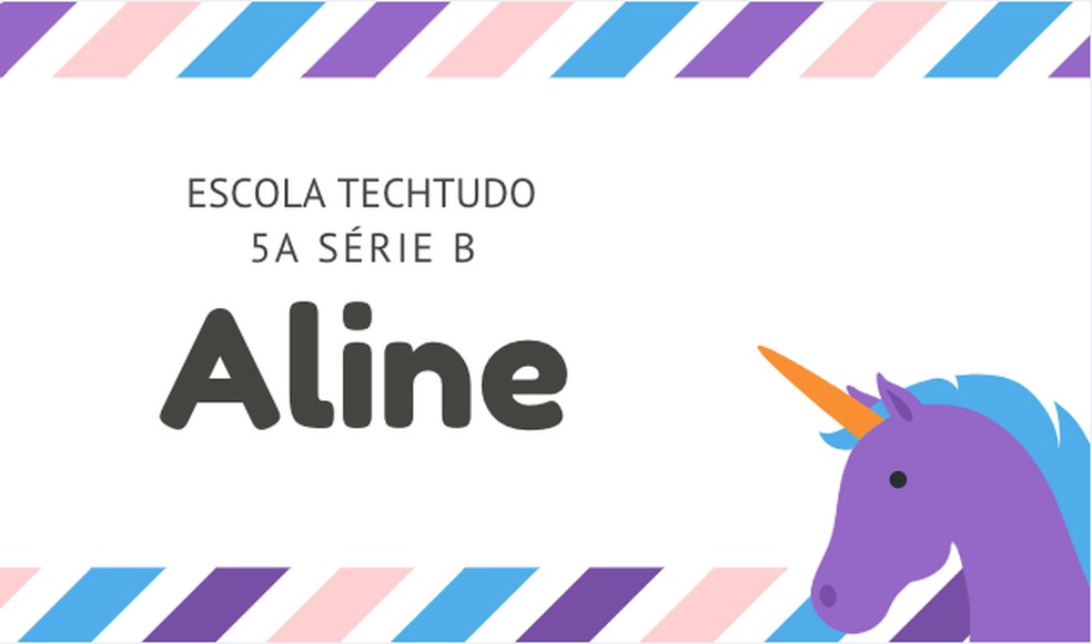 See how to make unicorn school labels in Canva Photo: Arte / dnetc