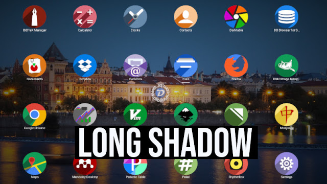   Long Shadow Style - New Cone Theme for Linux
