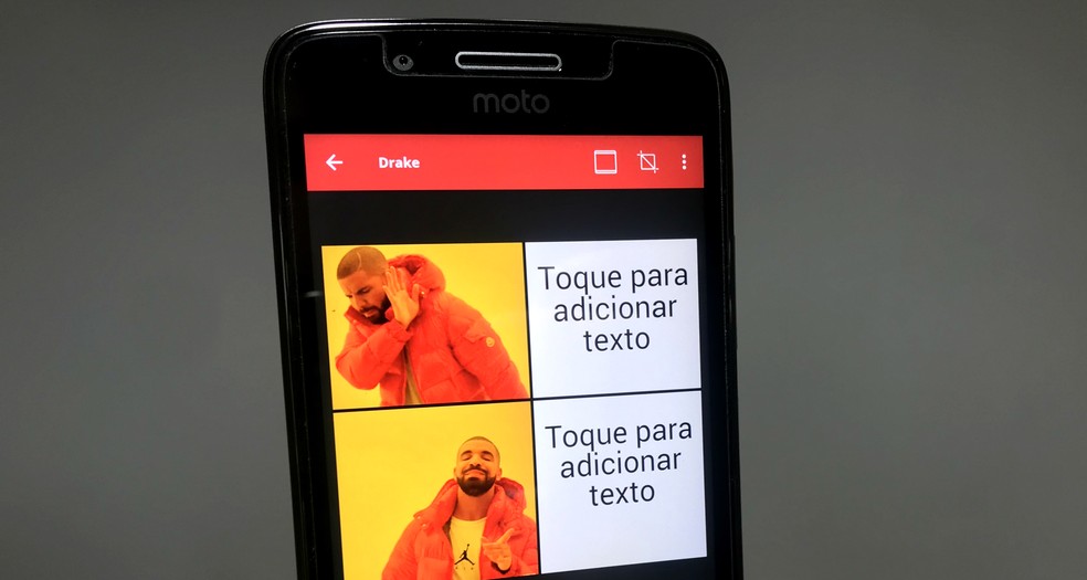 Meme Generator customizes famous memes and lets you use photos from gallery on iPhone and Android Photo: Reproduction / Rodrigo Fernandes