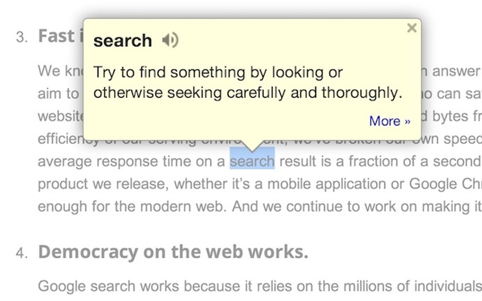 Extensive Google Dictionary add dictionary and translator to Chrome Photo: Divulgao / Google
