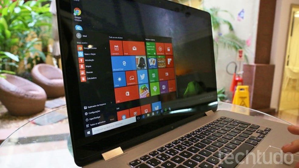Windows natively displays the battery, but does not detail it Photo: Isabela Giantomaso / dnetc
