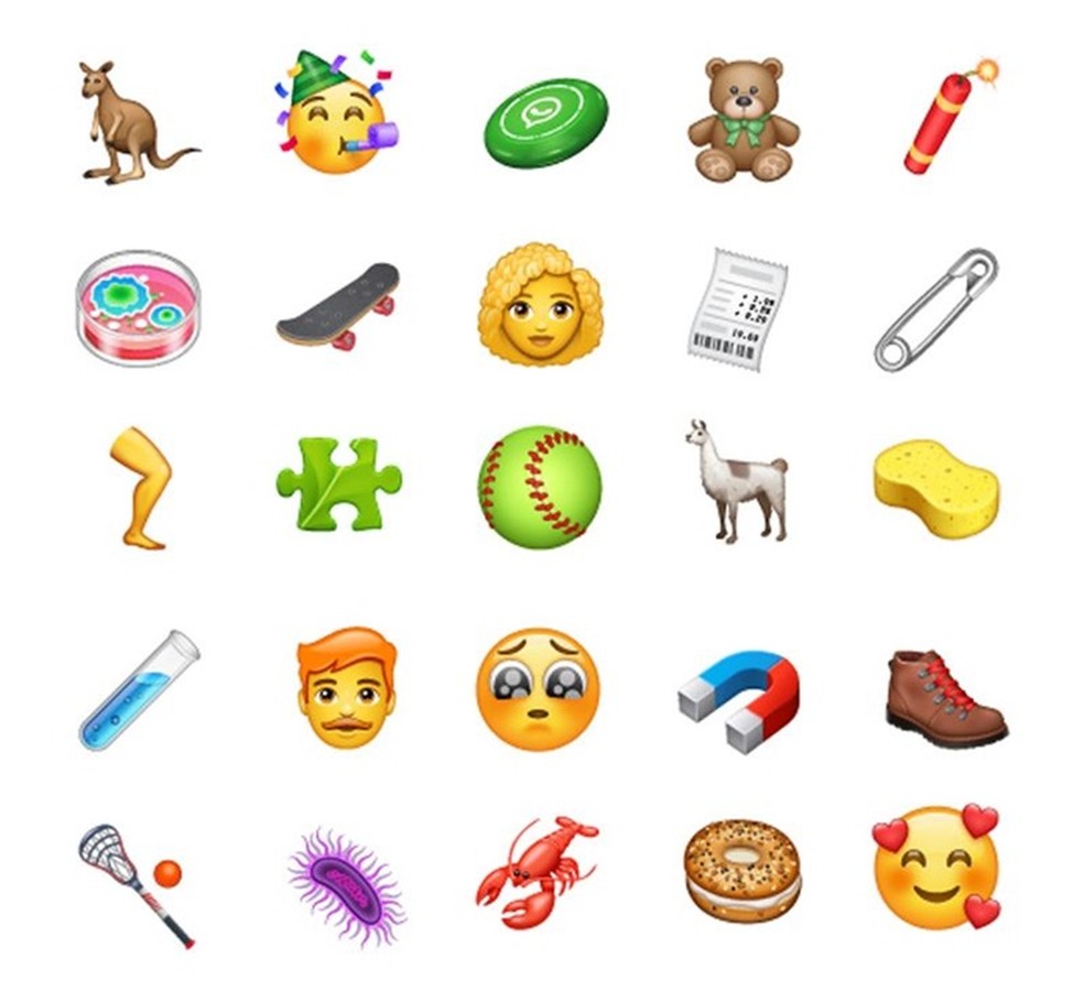 WhatsApp gets new emojis and redesign on its old stickers Photo: Divulgao / Emojipedia