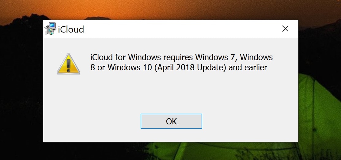 icloud update windows 10