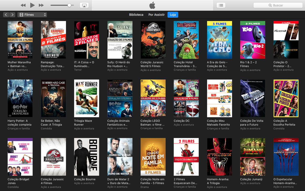 iTunes Store promotes movie collections at special prices