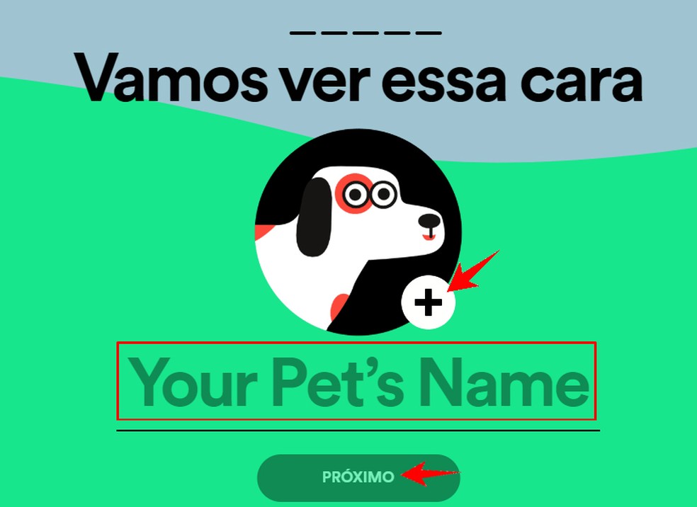 Spotify allows you to add the name and a photo of the animal Photo: Reproduo / Rodrigo Fernandes