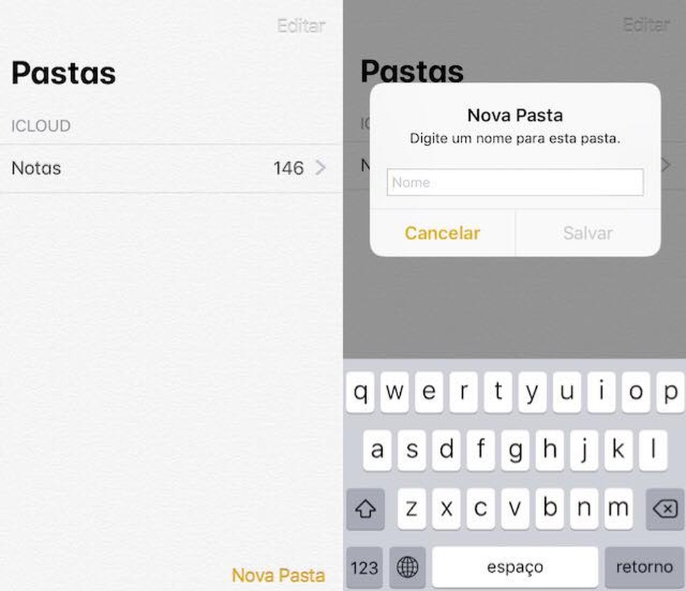 IPhone Notepad protects your notes from viewing other people by password Photo: Reproduction / Julia Marques
