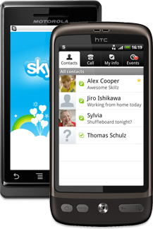 Skype arrives on Android phones