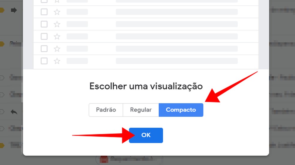 Configure the compact density of Gmail Photo: Reproduo / Paulo Alves