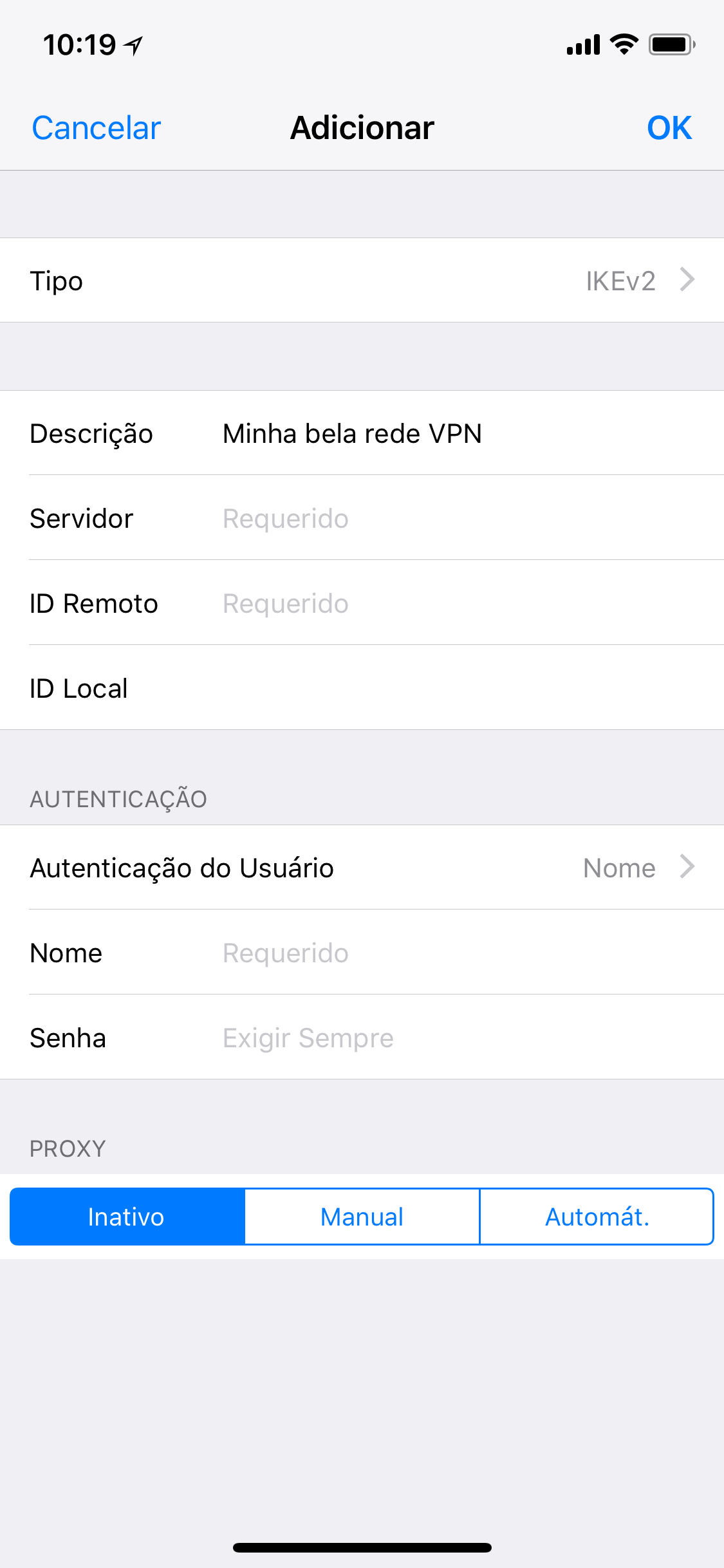 Setting up VPN on iOS