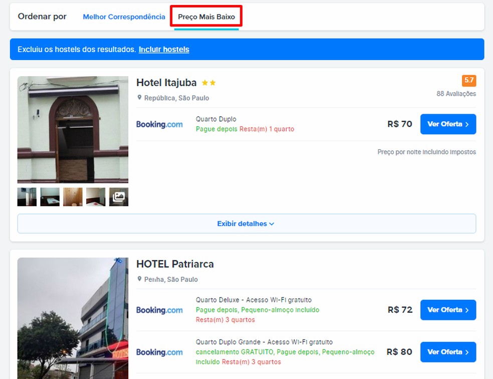 FindHotel shows cheaper hotel prices Photo: Reproduo / Rodrigo Fernandes