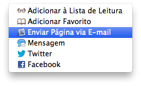 Sending a page via Mail (OS X)